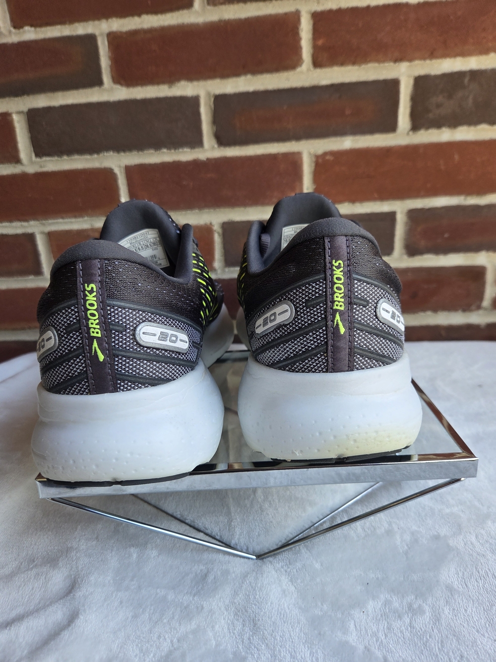 Brooks Glycerin 20 Running Shoes Gray Lime Men’s Size 10.5 D - Picture 5 of 11